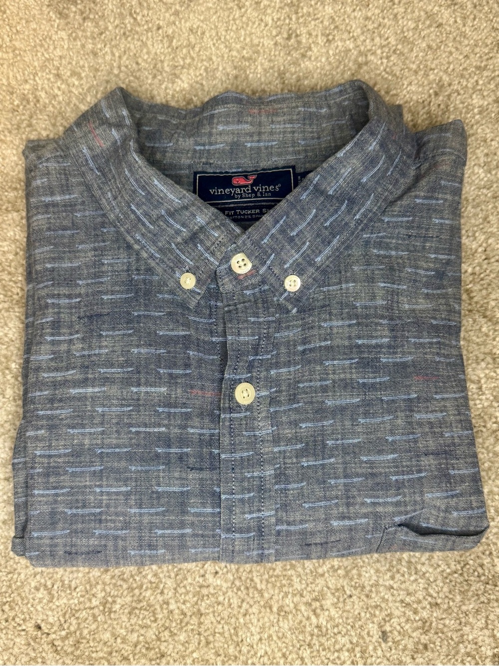 Vineyard Vines Slim Fit Tucker Men's Short Sleeve Button-Up Shirt 2XL‎